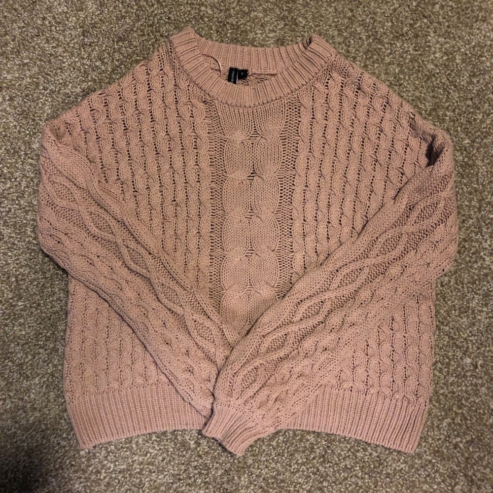 Moon & Madison Women's Cable Knit Sweater Cream Size Small - NEW